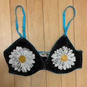 Daisy Sequins Sparkly Bralette